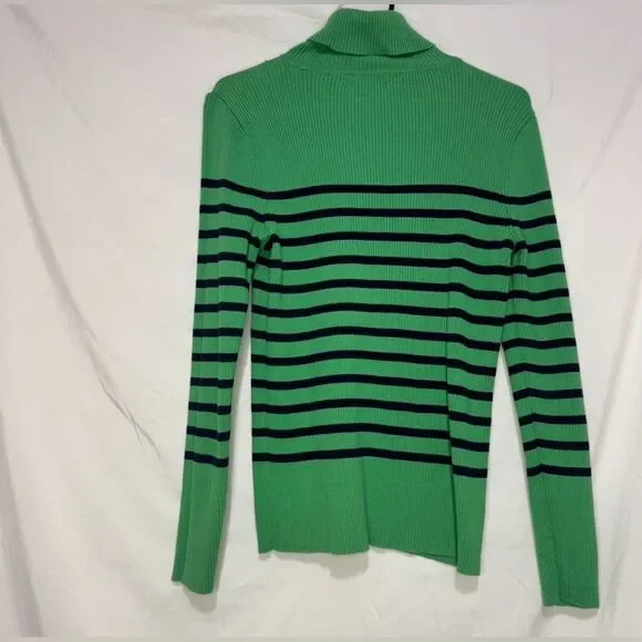 Green and Blue Striped Ralph Lauren Sweater Size L - Picture 4 of 6